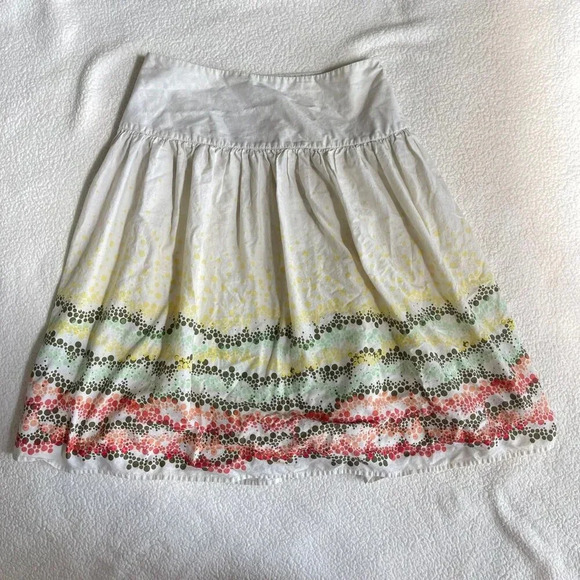 J.Jill Romantic Midi Skirt 6 Yellow Print Skirt Pleated Bohemian Cottagecore - Picture 2 of 9